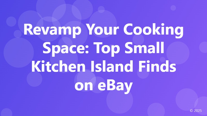 Revamp Your Cooking Space: Top Small Kitchen Island Finds on eBay
